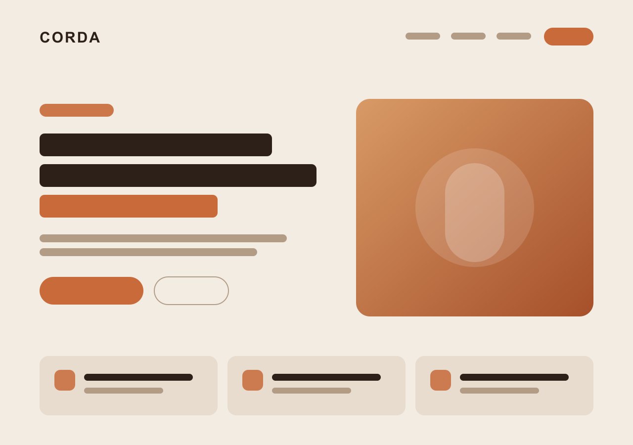 Corda — Concept · Specialty coffee website design concept by Equuleus